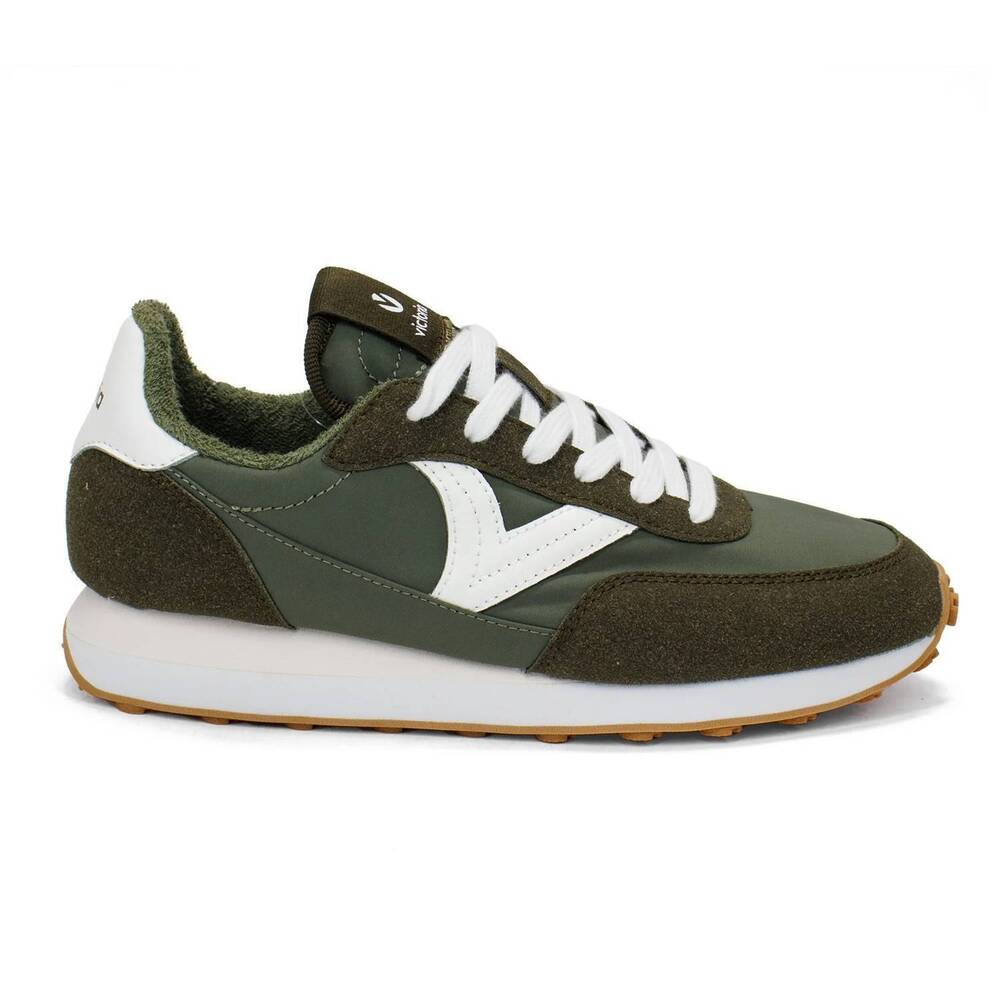 NEW VICTORIA women's astro monochrome nylon sneakers in khaki
